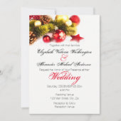 Weihnachtsfeiertag Einladung zur Hochzeit (Vorderseite)