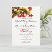 Weihnachtsfeiertag Einladung zur Hochzeit (Stehend Vorderseite)