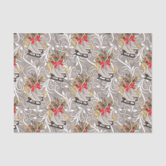 Weihnachtsfeiertag Eis skulpiert Aquarellgewebe Seidenpapier (Vorderseite)