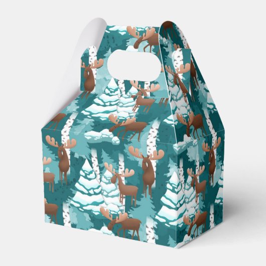Weihnachtsfeiertag Elche Gastgeschenk Geschenkschachtel (Vorderseite)