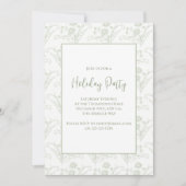 Weihnachtsfeiertag Elegant Grüne QR Karte (Vorderseite)