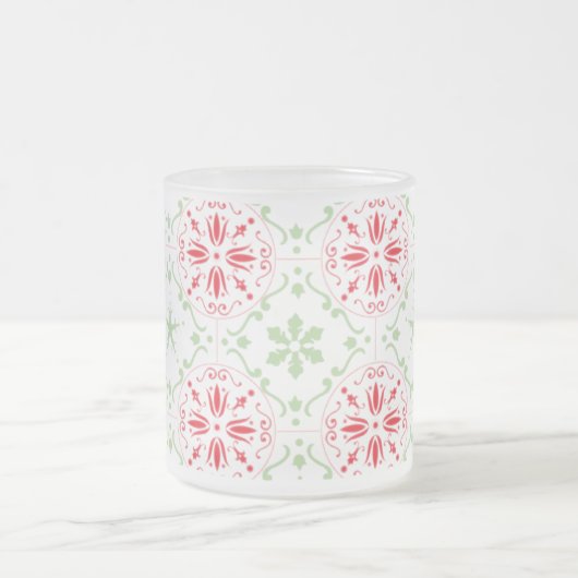 Weihnachtsfeiertag Elegante Einfache Schneeflocke Mattglastasse (Mittel)