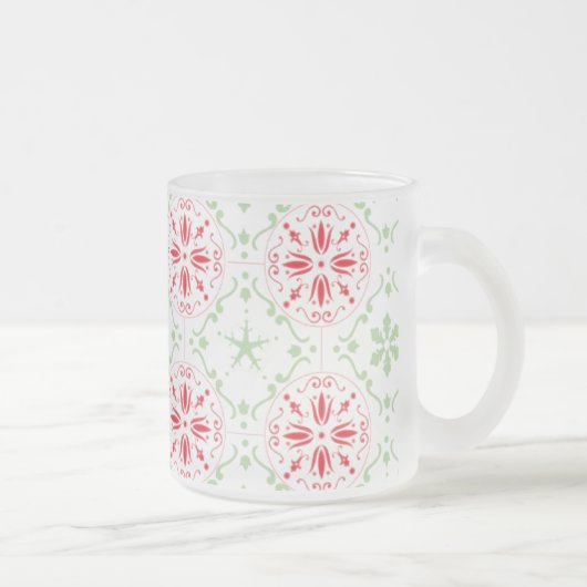 Weihnachtsfeiertag Elegante Einfache Schneeflocke Mattglastasse (Rechts)