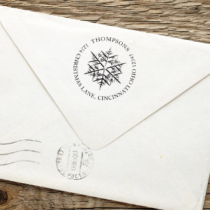 Weihnachtsfeiertag Elegante Einfache Winter Schnee Permastempel
