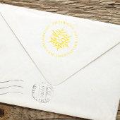 Weihnachtsfeiertag Elegante Einfache Winter Schnee Permastempel