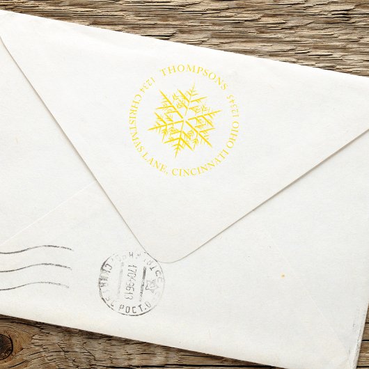 Weihnachtsfeiertag Elegante Einfache Winter Schnee Permastempel