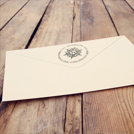 Weihnachtsfeiertag Elegante Einfache Winter Schnee Permastempel