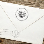 Weihnachtsfeiertag Elegante Einfache Winter Schnee Permastempel