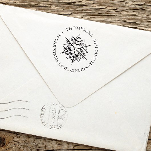 Weihnachtsfeiertag Elegante Einfache Winter Schnee Permastempel