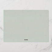 Weihnachtsfeiertag Elegante Grüne Blätter Folien Feiertagskarte (Rückseite)