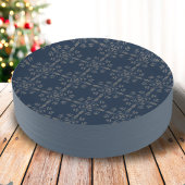 Weihnachtsfeiertag Elegante Klassische Marine Blau Pappteller