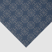 Weihnachtsfeiertag Elegante Klassische Marine Blau Seidenpapier (Detail)