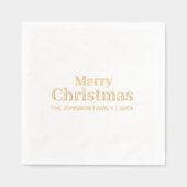 Weihnachtsfeiertag Elegante Moderne Highlights Servietten Mit Folie (Vorderseite)