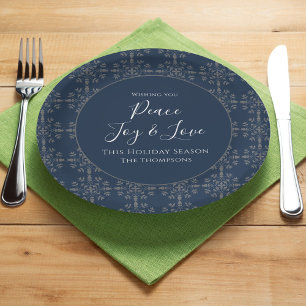 Weihnachtsfeiertag Elegante Peace Joy Liebe Einfac Pappteller