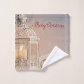 Weihnachtsfeiertag - elegante Weihnachtsbälle, Lat Badhandtuch Set (Waschlappen)