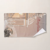 Weihnachtsfeiertag - elegante Weihnachtsbälle, Lat Badhandtuch Set (Handtuch)