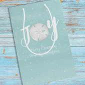 Weihnachtsfeiertag Eleganter Strand Türkis Küste Mittlere Geschenktüte