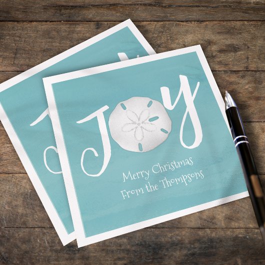 Weihnachtsfeiertag Eleganter Strand Türkis Küste Serviette