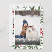 Weihnachtsfeiertag Elegantes botanisches Foto Feiertagskarte (Vorderseite)