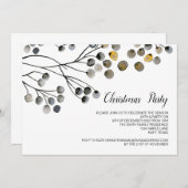 Weihnachtsfeiertag Elegantes Party Winterfest Einladung (Vorne/Hinten)