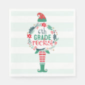 Weihnachtsfeiertag Elf & Blumenkraut Serviette (Vorderseite)