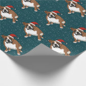 Weihnachtsfeiertag Englisch Bulldog Geschenkpapier (Ecke)
