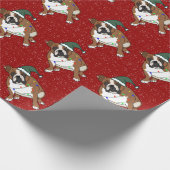 Weihnachtsfeiertag Englisch Bulldog Geschenkpapier (Ecke)