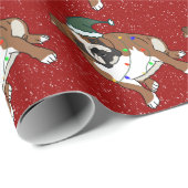 Weihnachtsfeiertag Englisch Bulldog Geschenkpapier (Rolleneckpunkt)