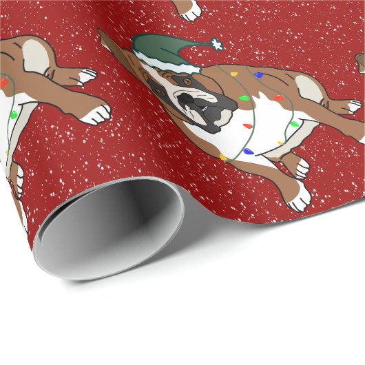 Weihnachtsfeiertag Englisch Bulldog Geschenkpapier (Rolleneckpunkt)
