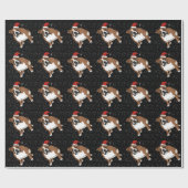 Weihnachtsfeiertag Englisch Bulldog  Geschenkpapier (Flach)