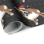 Weihnachtsfeiertag Englisch Bulldog  Geschenkpapier (Rolleneckpunkt)