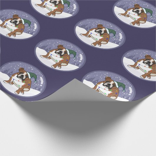 Weihnachtsfeiertag Englisch Bulldog Geschenkpapier (Ecke)