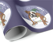 Weihnachtsfeiertag Englisch Bulldog Geschenkpapier (Rolleneckpunkt)