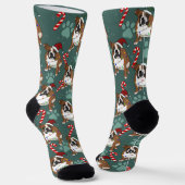 Weihnachtsfeiertag Englisch Bulldog Socken (Gewinkelt)