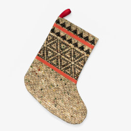 Weihnachtsfeiertag Ethnic Print Weihnachts-Strumpf Kleiner Weihnachtsstrumpf