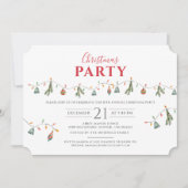 Weihnachtsfeiertag Familie Party Modernes Rustikal Einladung (Vorderseite)