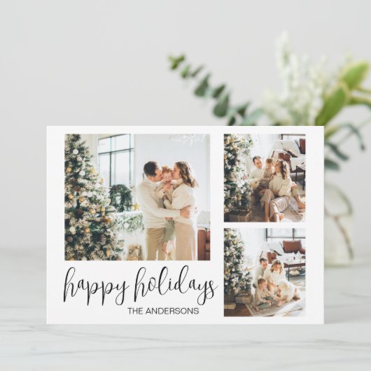 Weihnachtsfeiertag - Familienkarte Feiertagskarte (Stehend Vorderseite)