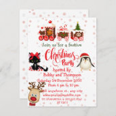 Weihnachtsfeiertag Feierliche Party Einladung (Vorne/Hinten)