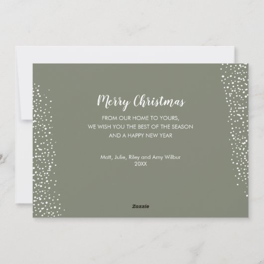 Weihnachtsfeiertag Feiertagskarte (Rückseite)