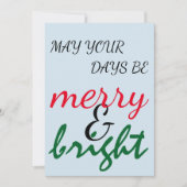 Weihnachtsfeiertag Feiertagskarte (Vorderseite)