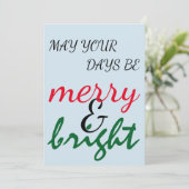 Weihnachtsfeiertag Feiertagskarte (Stehend Vorderseite)