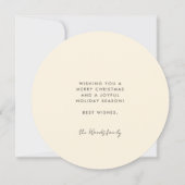 Weihnachtsfeiertag Feiertagskarte (Rückseite)