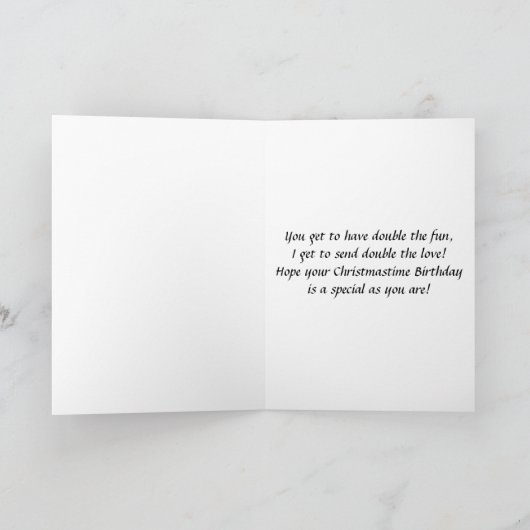 Weihnachtsfeiertag Feiertagskarte (Innenseite)