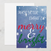 Weihnachtsfeiertag Feiertagskarte (Vorne/Hinten)