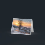 Weihnachtsfeiertag Feiertagskarte<br><div class="desc">Winterszene Weihnachten, anpassen Grüße</div>