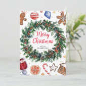 Weihnachtsfeiertag Feiertagskarte (Stehend Vorderseite)