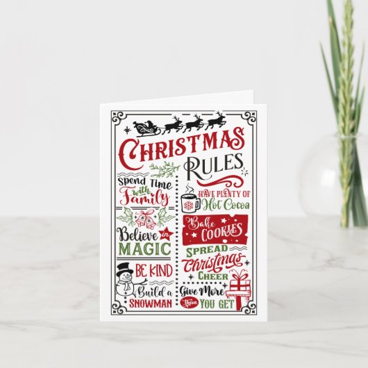 Weihnachtsfeiertag Feiertagskarte (Vorderseite)