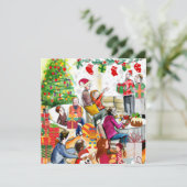 Weihnachtsfeiertag Feiertagskarte (Stehend Vorderseite)