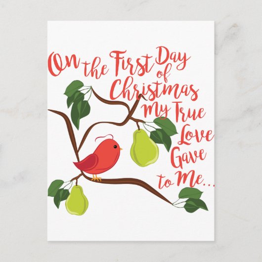 Weihnachtsfeiertag Feiertagspostkarte (Vorderseite)