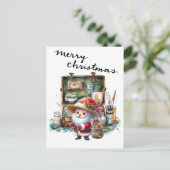 Weihnachtsfeiertag Feiertagspostkarte (Stehend Vorderseite)